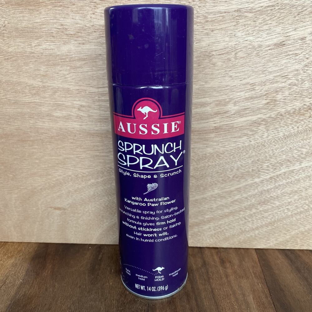 New Aussie Sprunch Spray Firm Hold 14 oz Aerosol Spray Can Vintage
